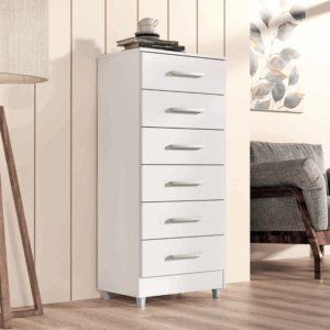 Comoda Helena 6 Gavetas Branco Quarta Divisao