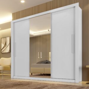 Guarda Roupa Panama 3 Portas 4 Gavetas com 1 Espelho