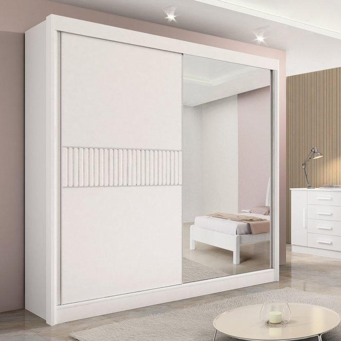 Guarda Roupa Atenas 2 Portas com Espelho