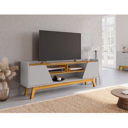 Rack Turim para TV até 65 Polegadas com Pés Madeira