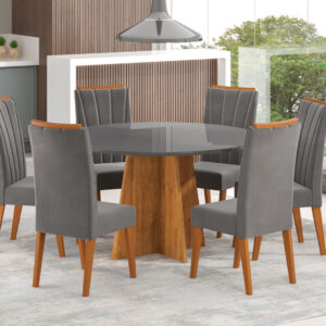 Mesa Daila Nicole 135 com 6 Cadeiras Sarifa