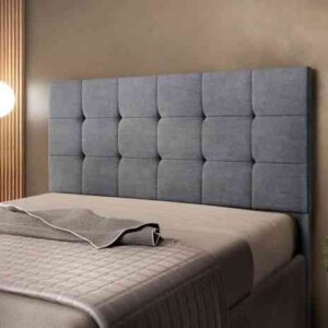 Cabeceira King Ana – Veludo Suede Cinza