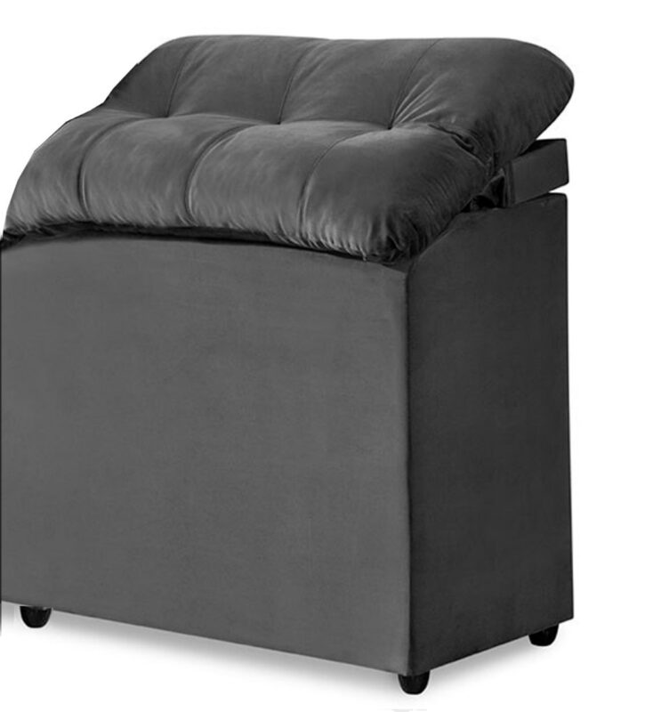 Cabeceira Solteiro Madri – Encosto Reclinável – Estofada em Veludo Suede