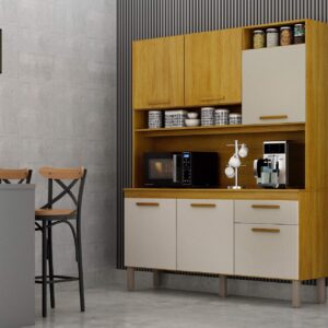 Kit Cozinha 1,45m 6 portas 1 Gaveta Noor