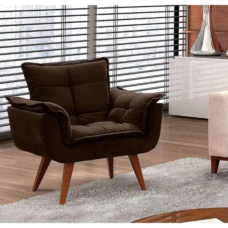 Poltrona Jamile Veludo Suede Shalom