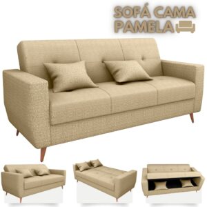 Sofá-Cama com Baú MX Pamela 1 Estágio