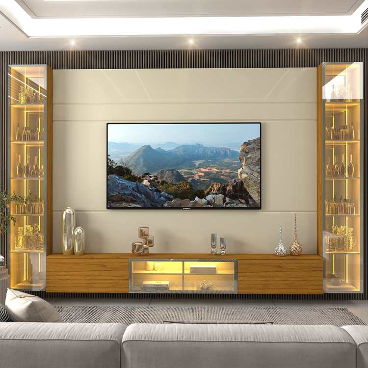 Home Luminare 293 Vidro Reflect com 2 Torres com LED e Espelho