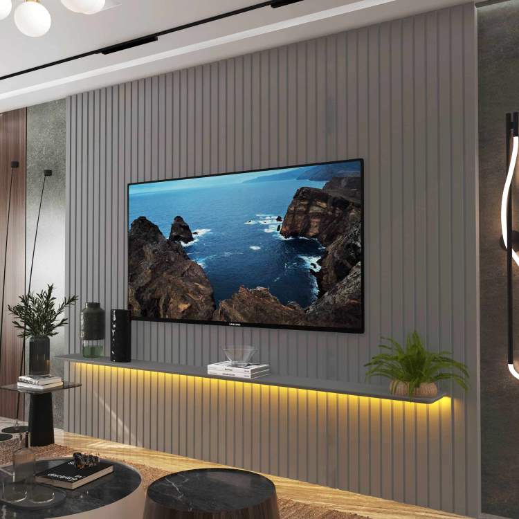 Painel Nobre Ripado 230 1Prateleira com LED